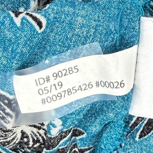 58) 18 x 18 Express Hippie Boho Blue Floral Blouse Small Petite SP - Picture 10 of 11